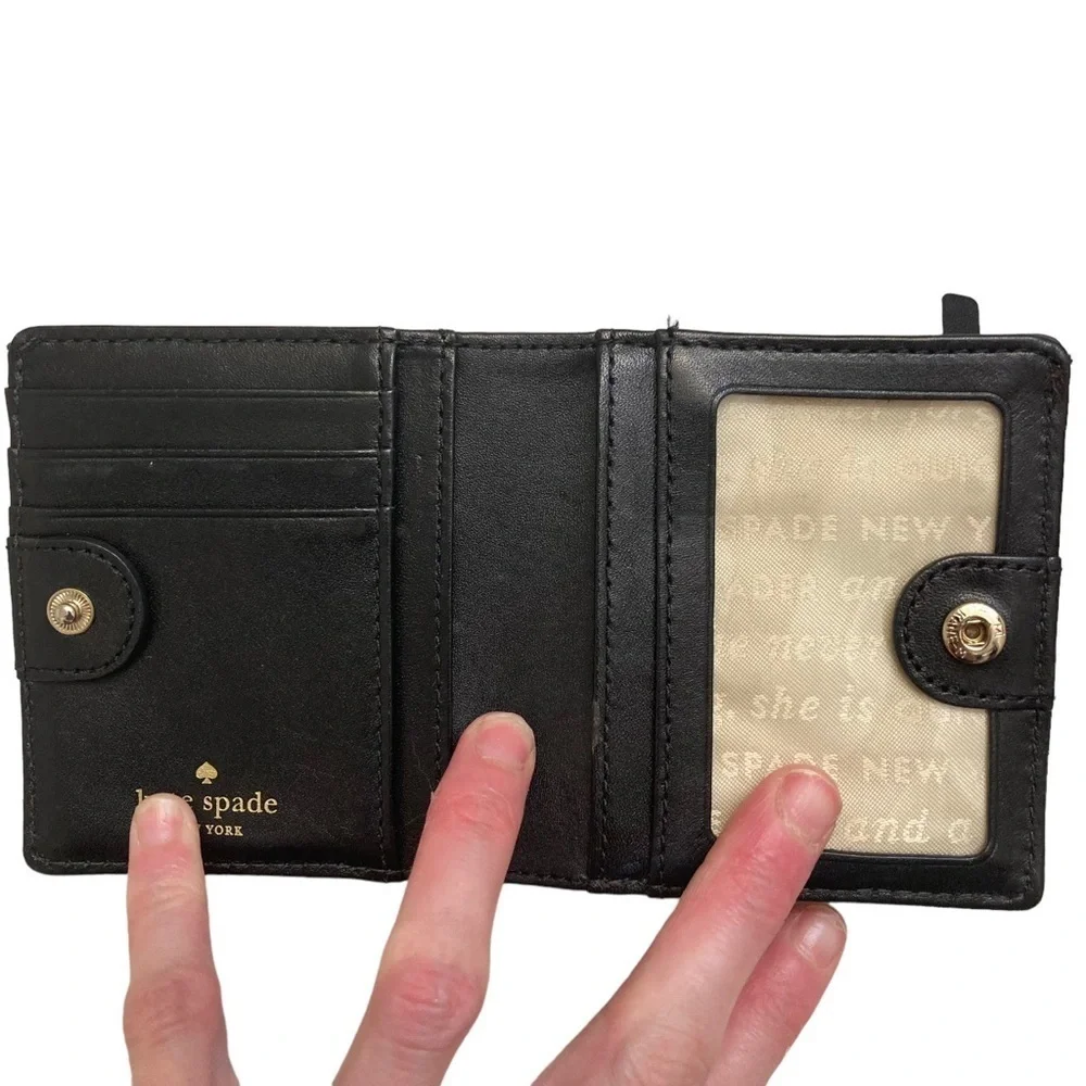 Kate spade red white black colorblock mini wallet